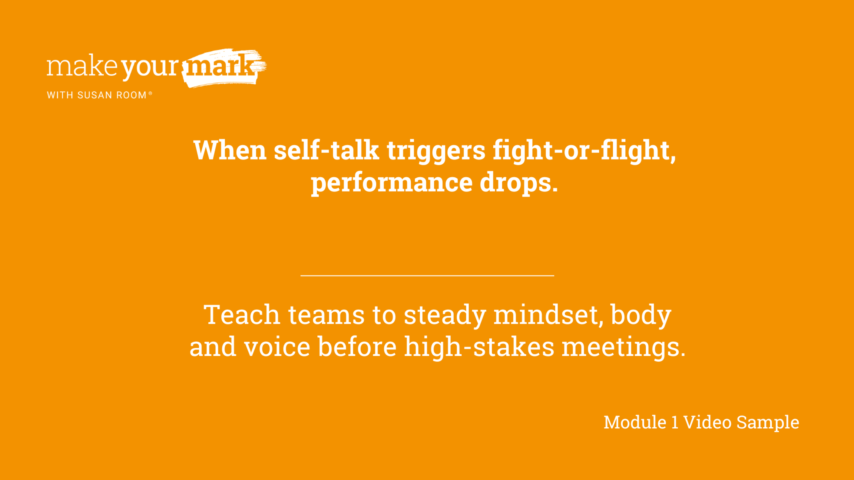 Module 1 Video Sample